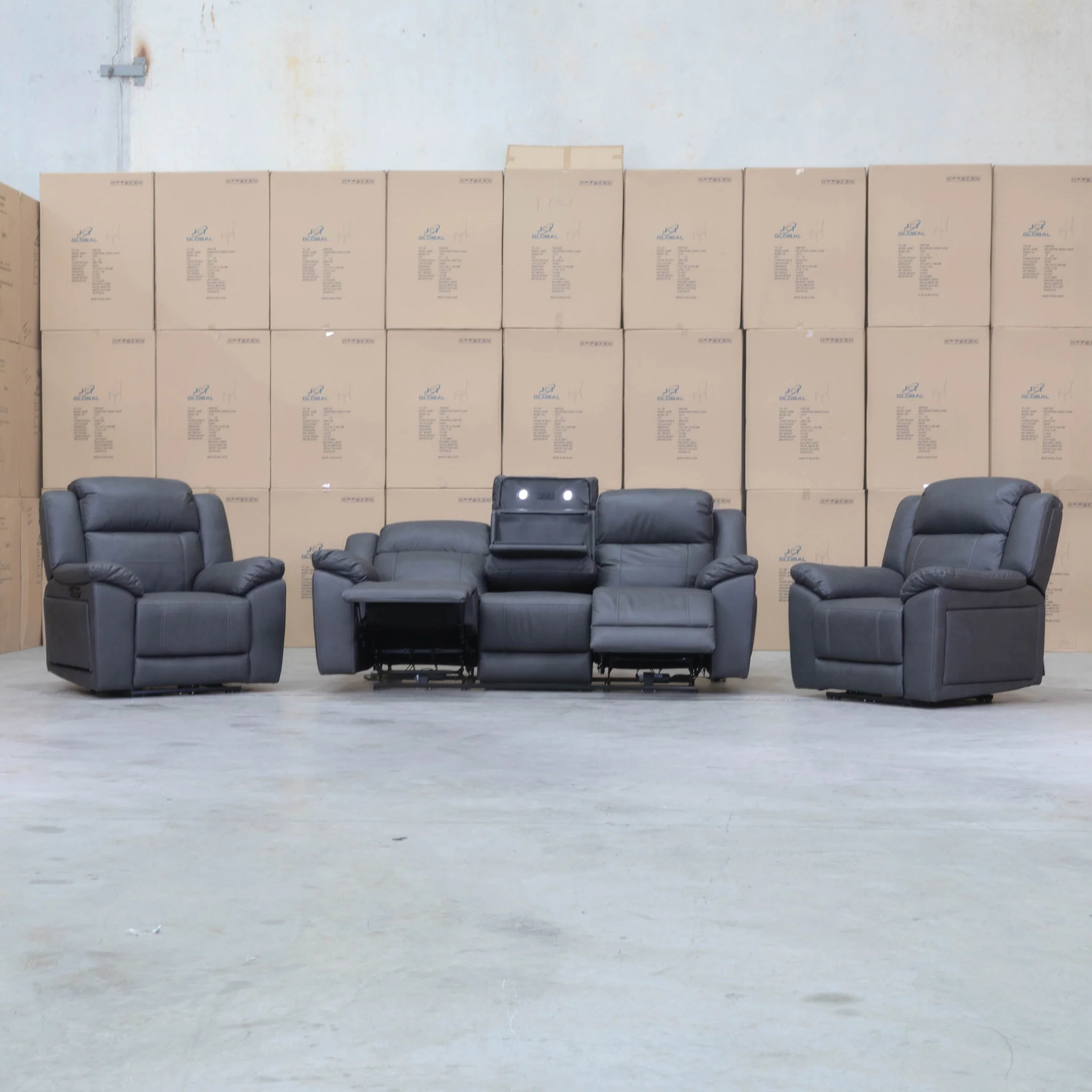 Venus Triple-Motor Recliner - Charcoal - Image 11