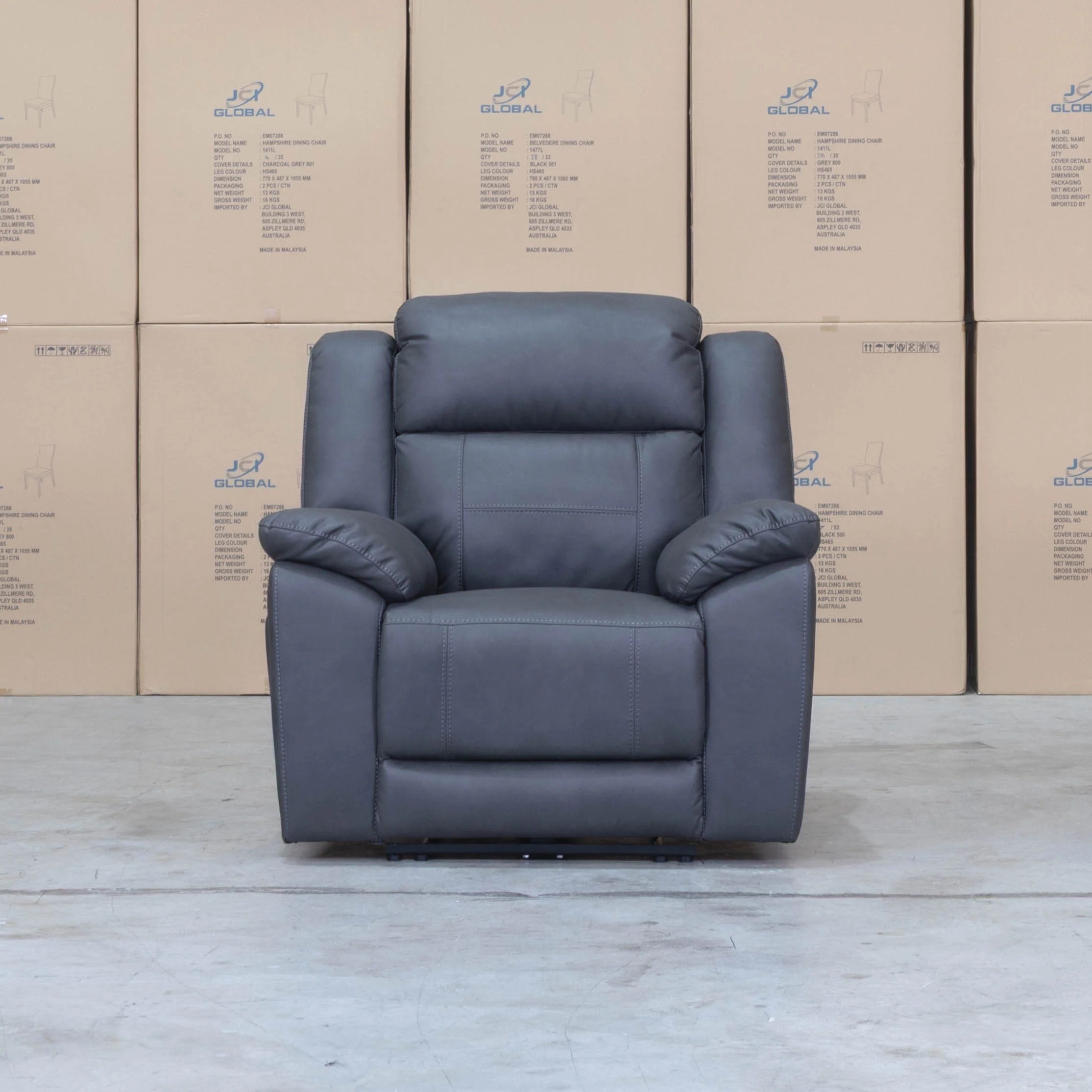 Venus Triple-Motor Recliner - Charcoal - Image 3