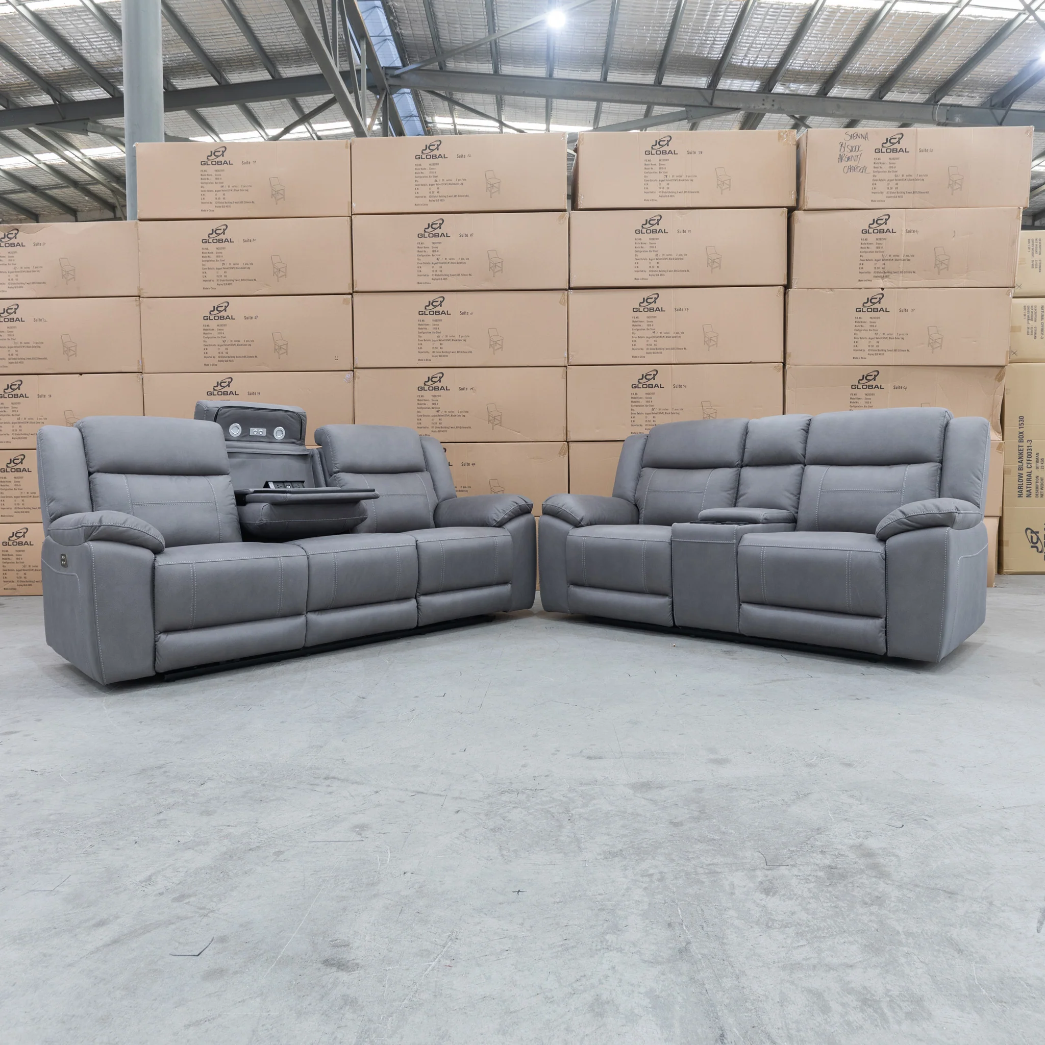 Venus Two Seat Dual-Motor Recliner Theatre - Ash - MK1 - Image 10